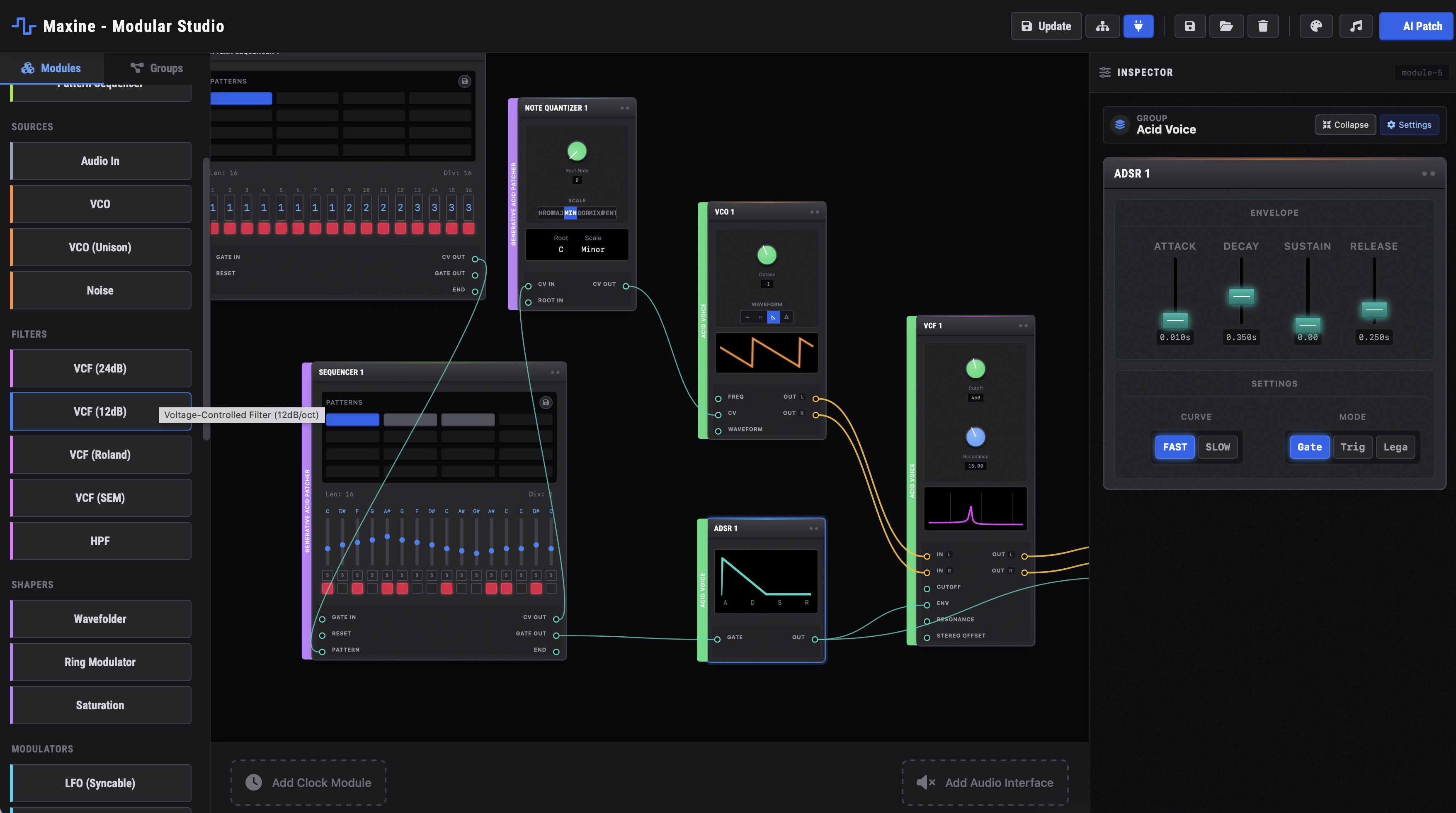 Maxine - the Modular Studio plugin interface